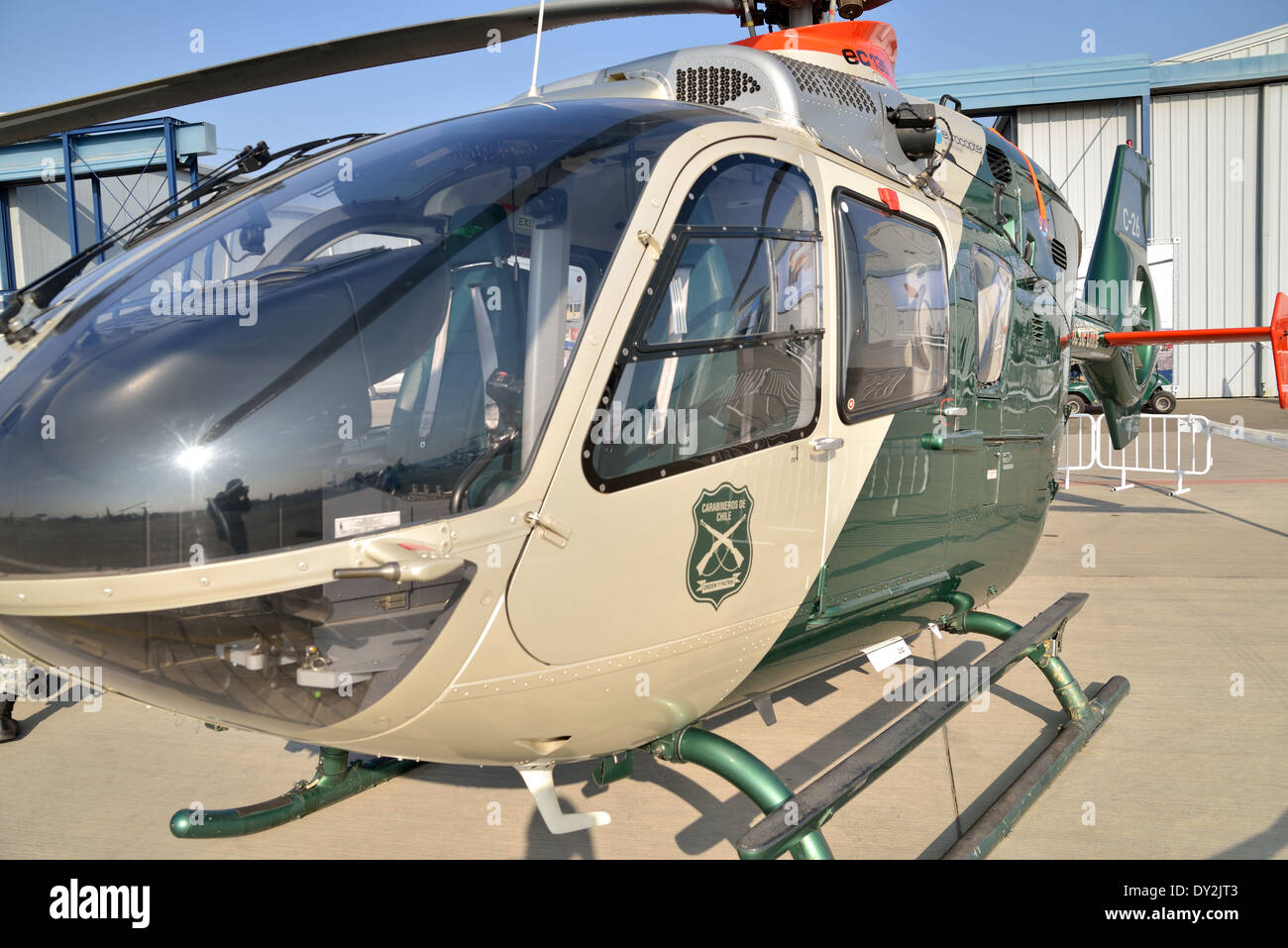 Polizei Hubschrauber Eurocopter EC 135 karabiniers von Chile (carabineros de Chile), Stockfoto
