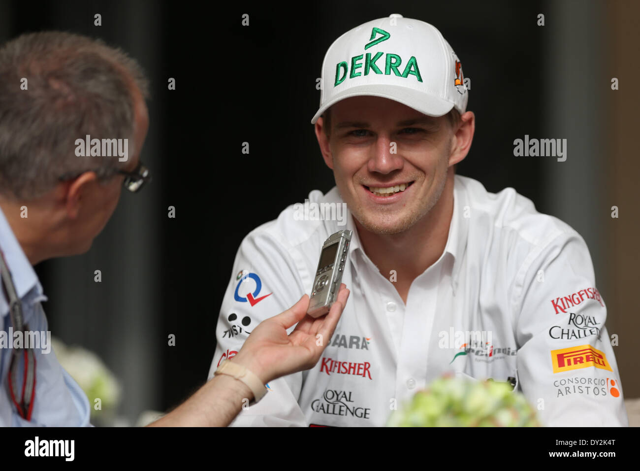Nico HÃ lkenberg (GER) #27 Sahara Force India F1 Team - Formel 1 World Championship 2014 - Rd03 Bahrain Grand Prix in Bahrain International Circuit, Sakhir, Bahrain, Donnerstag, 3. April 2014 © Dpa picture-Alliance/Alamy Live News Stockfoto