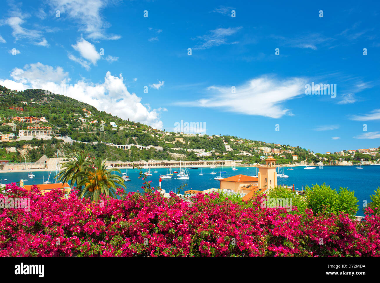 wunderschöne mediterrane Landschaft. Côte d ' Azur in der Nähe von Nizza und Monaco Stockfoto