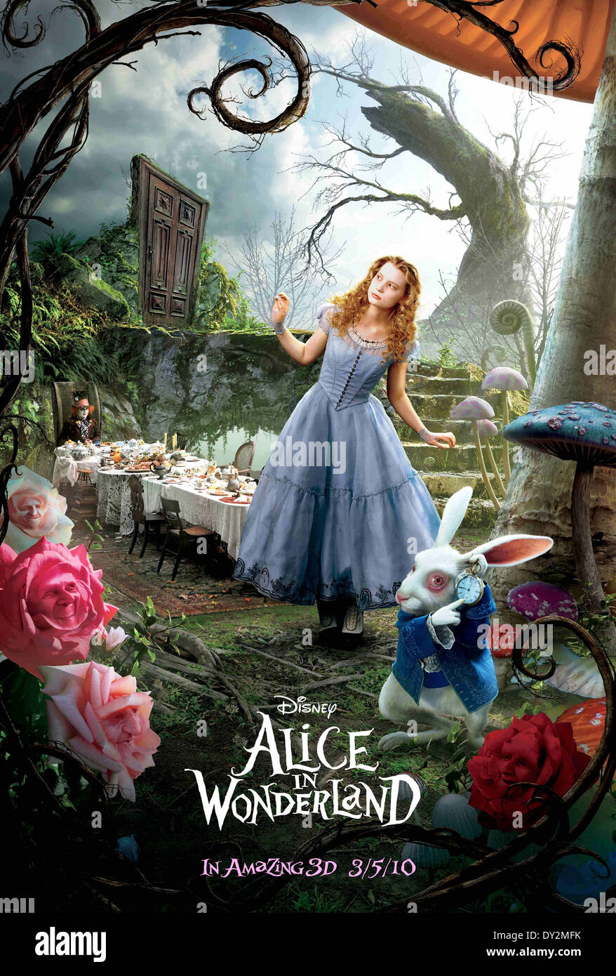ALICE IM WUNDERLAND (POSTER) (2010) MIA WASIKOWSKA TIM BURTON (DIR