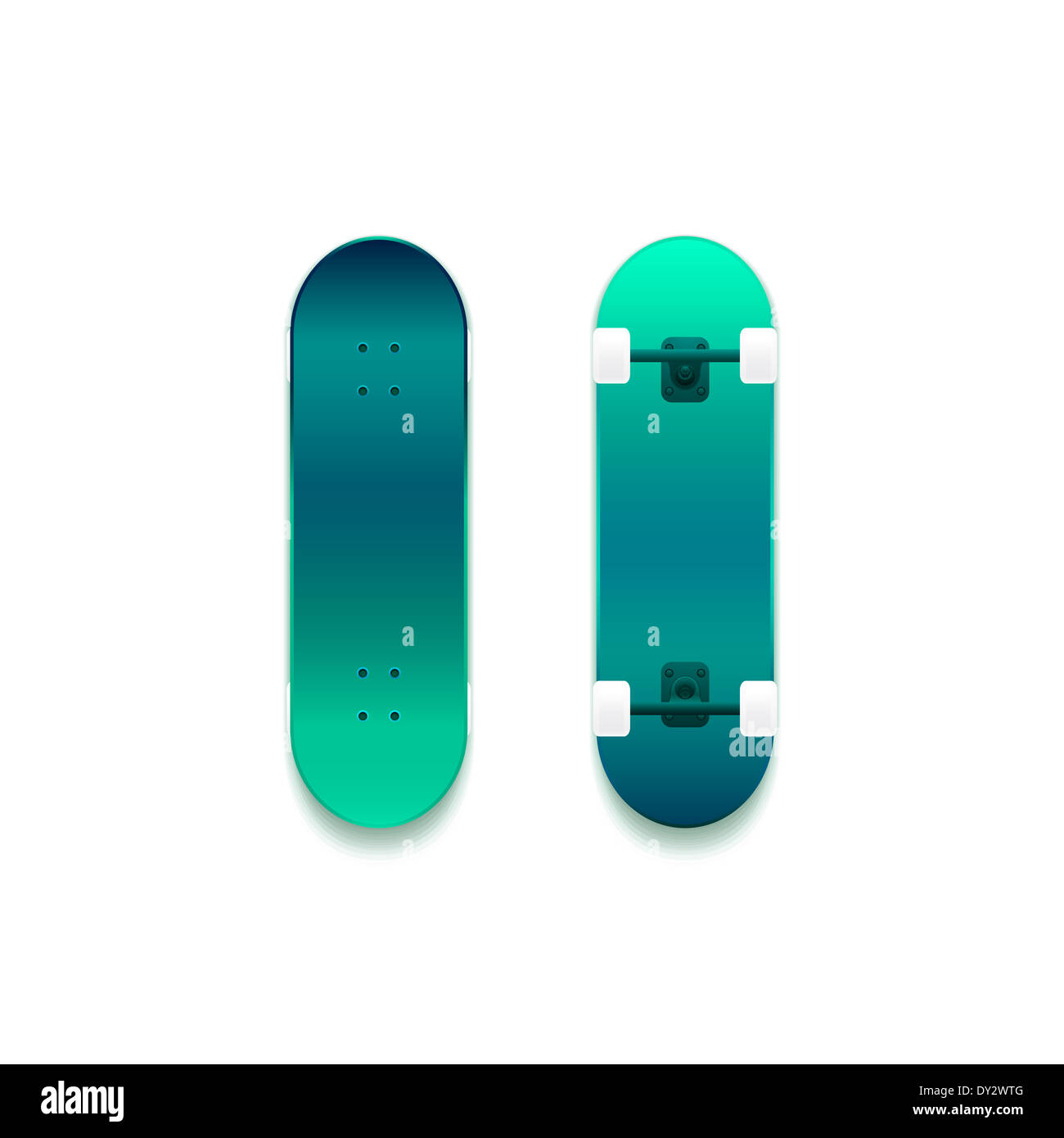 Satz von Vektor-skateboards Stockfoto