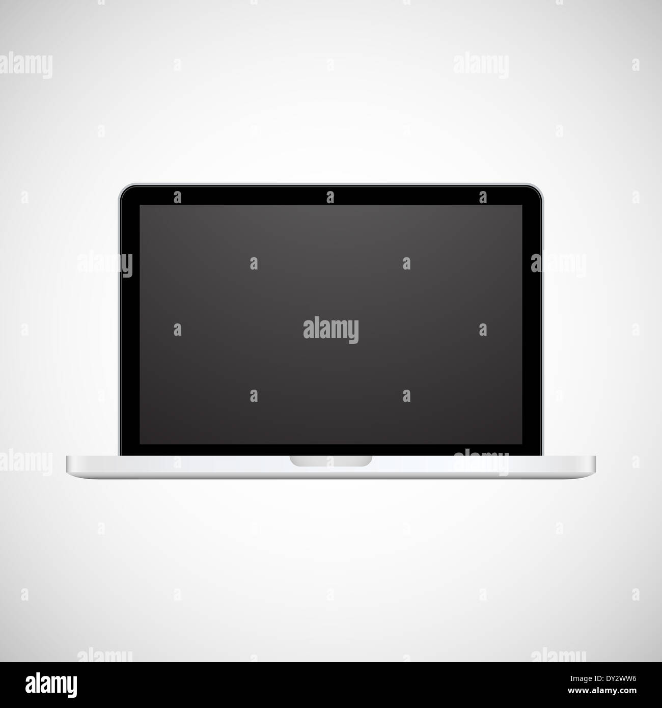 Laptop isoliert auf weißem Hintergrund Stockfoto