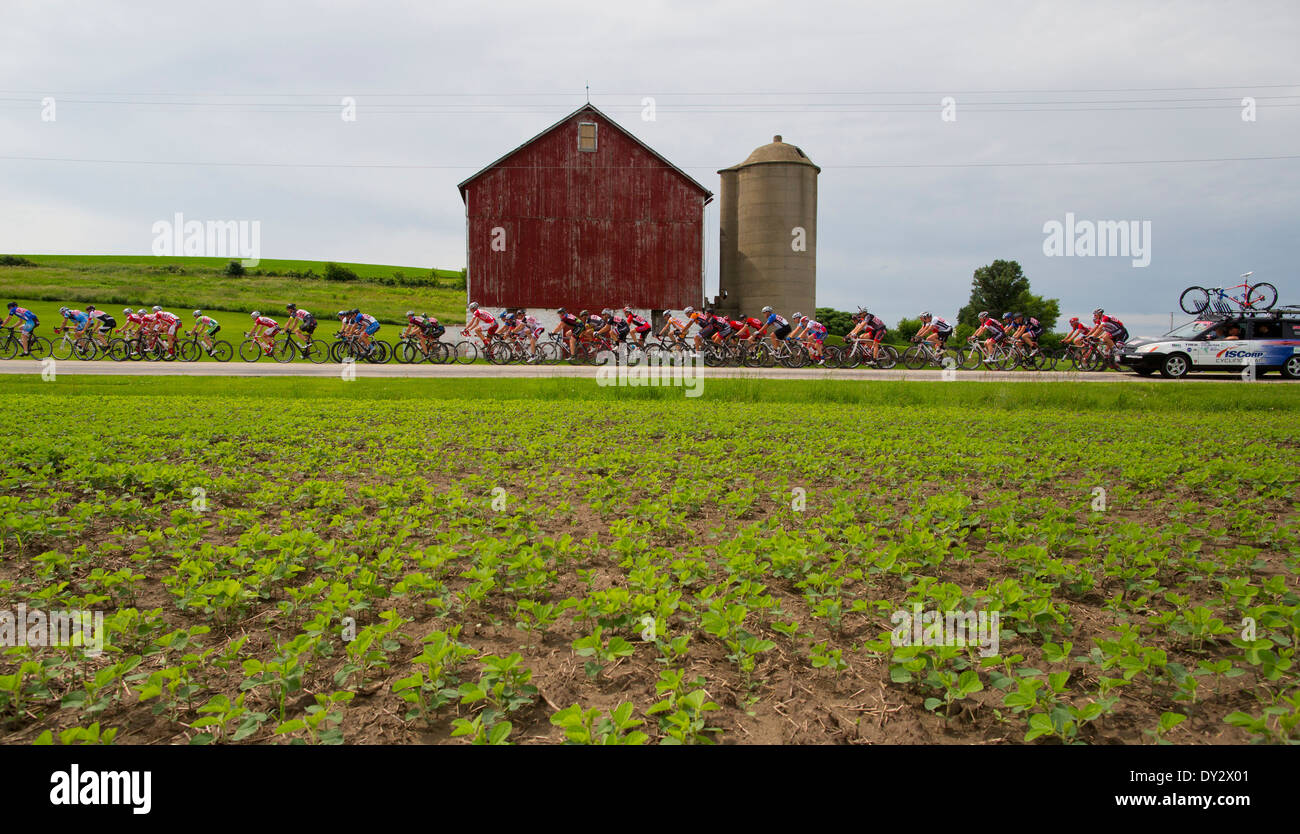 Tour von Amerikas Dairyland Radrennen. Stockfoto