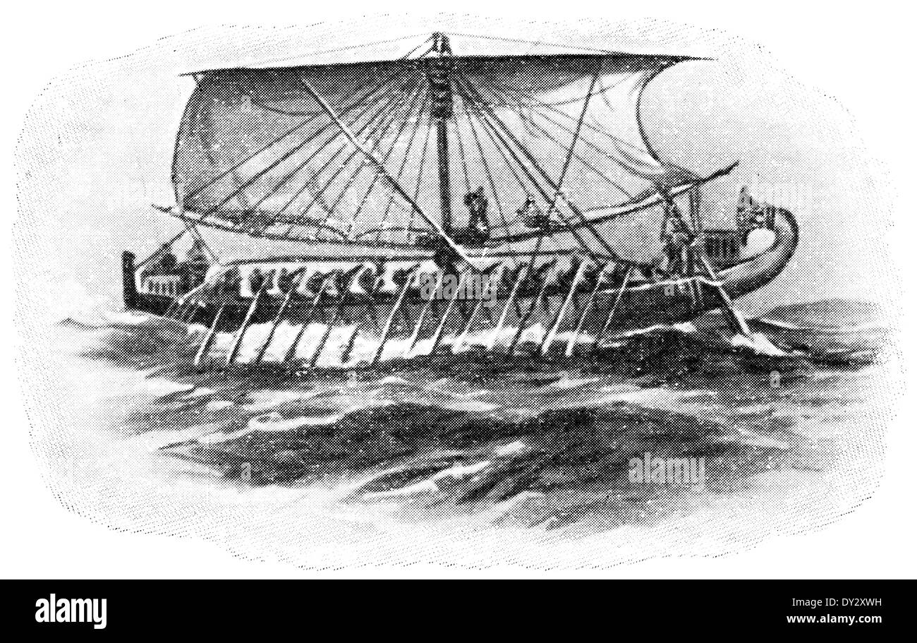 Alte ägyptische Schiff, 20. Jahrhundert BC. Stockfoto