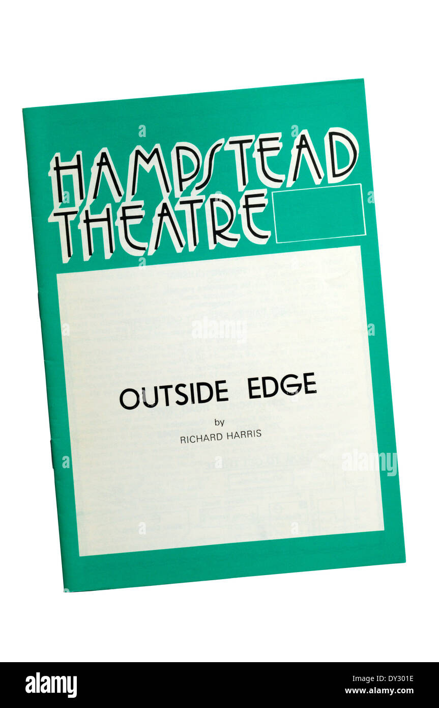 Programm zur Herstellung von außen Rand von Richard Harris am Hampstead Theatre 1979. Stockfoto