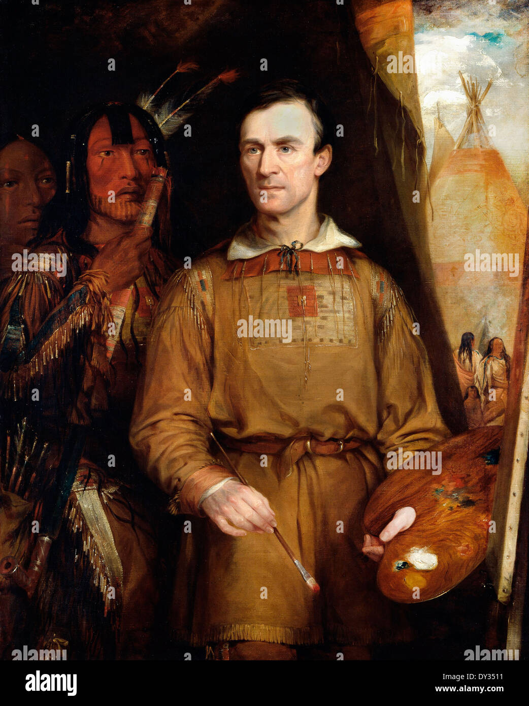 William Fisk, George Catlin 1849 Öl auf Leinwand. National Portrait Gallery, Washington, USA. Stockfoto