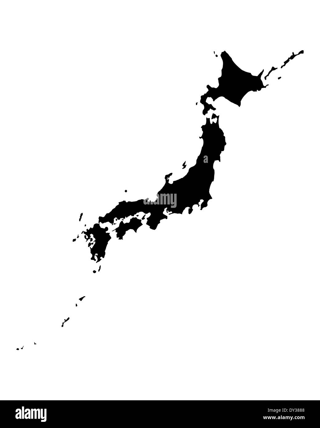 Karte von Japan Stockfoto