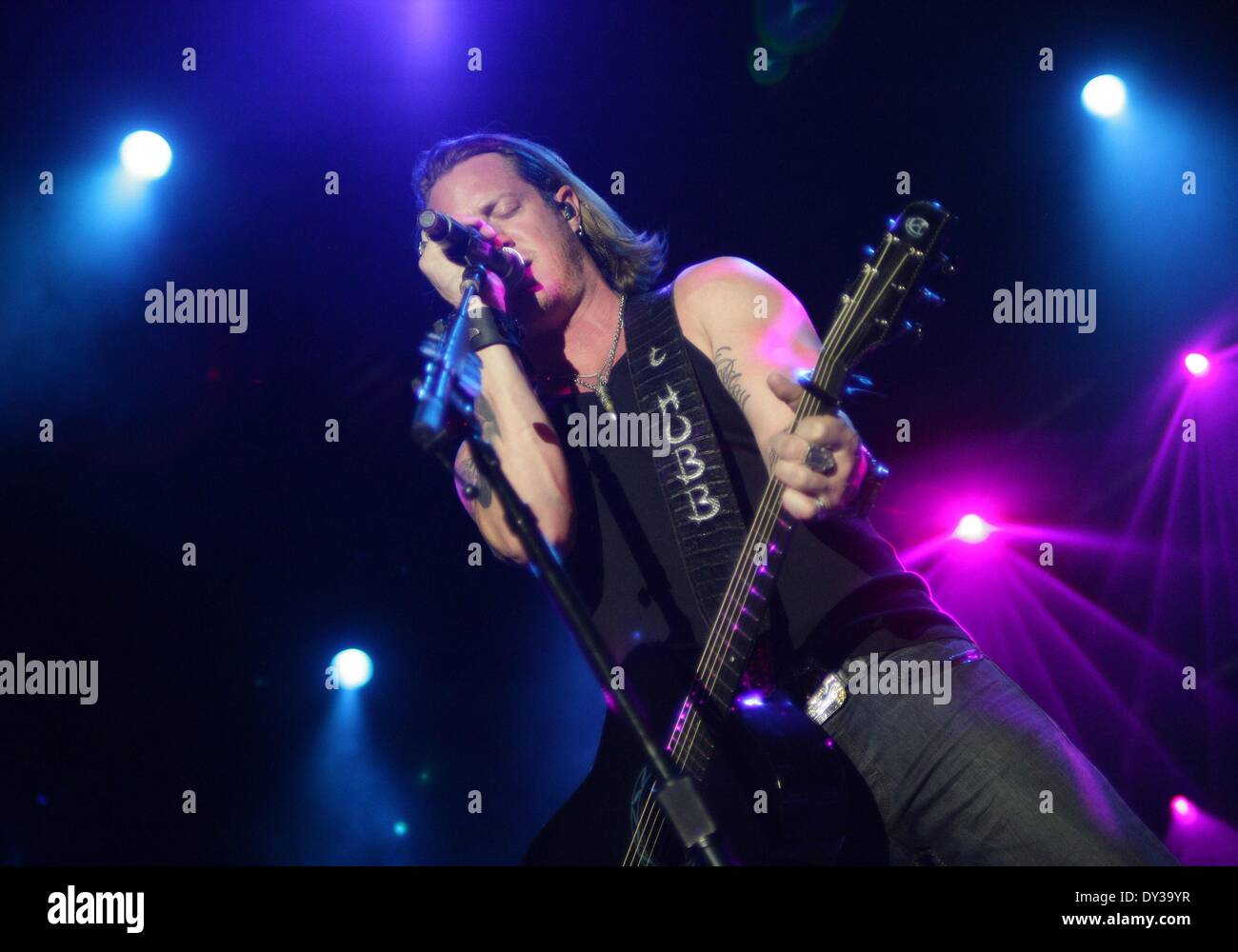 Las Vegas, NV, USA. 4. April 2014. Tyler Hubbard, Florida Georgia Line The LINQ in Anwesenheit für 2nd Annual ACM-Party für ein Ursache-Festival - Fr, Las Vegas, NV 4. April 2014. Bildnachweis: James Atoa/Everett Collection/Alamy Live-Nachrichten Stockfoto