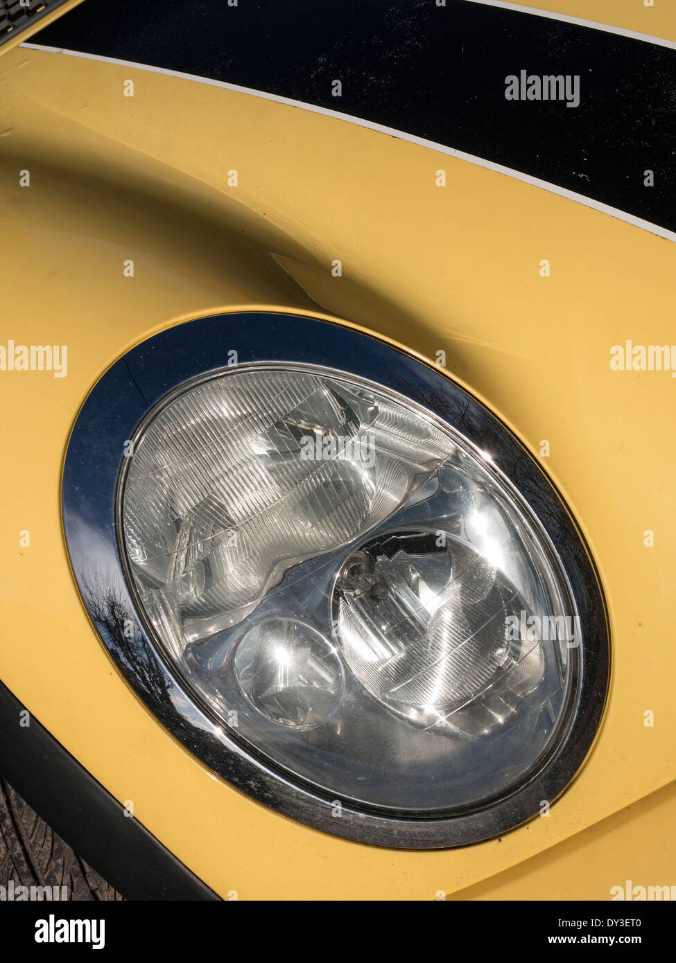 BMW Mini Autoscheinwerfer Stockfoto