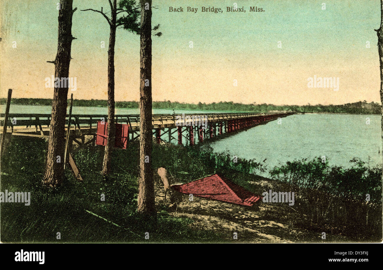 Back Bay Bridge, Biloxi, Miss. Stockfoto