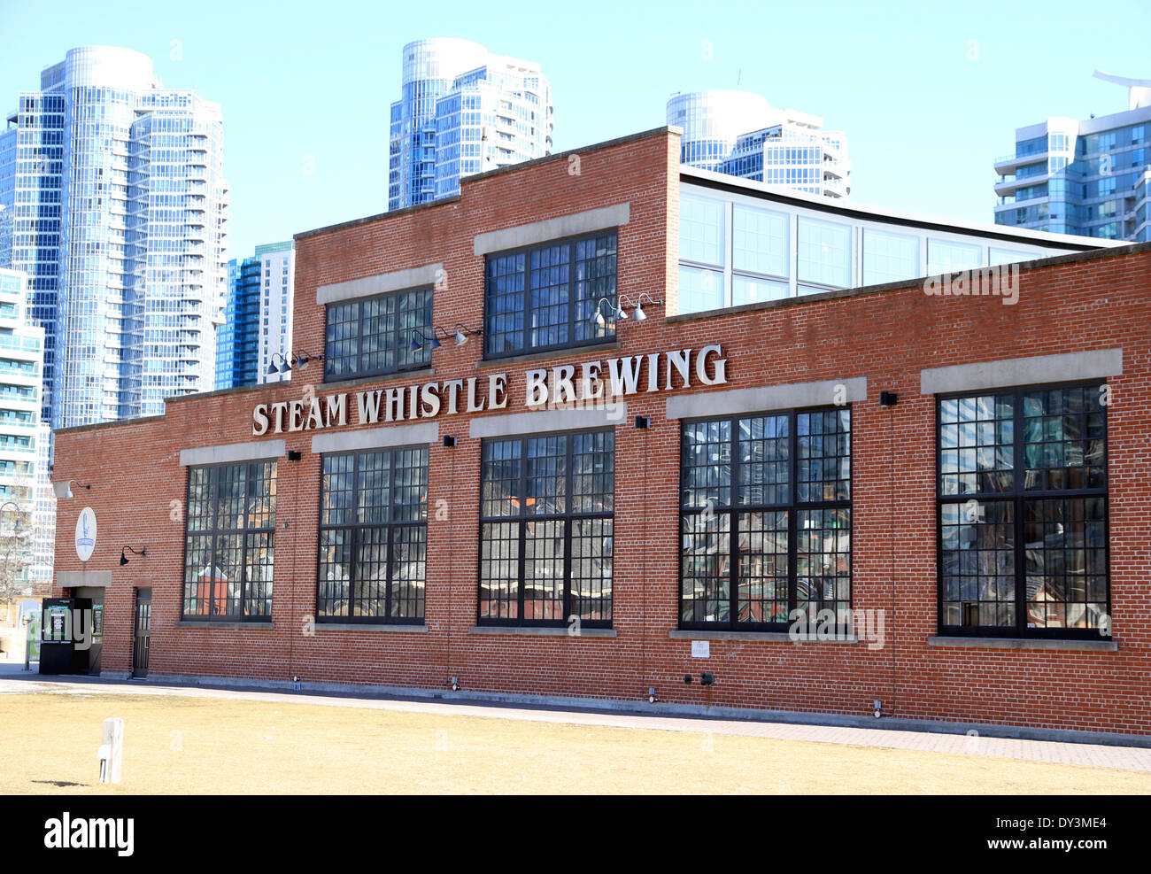 Steam Whistle Brauerei Gebäude in Toronto, Kanada Stockfoto
