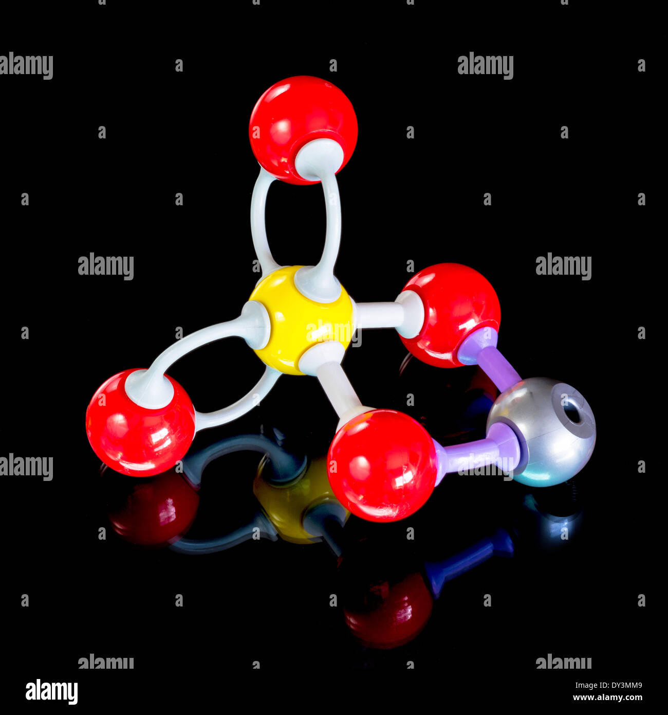 Kupfersulfat-Atom-Modell Stockfoto