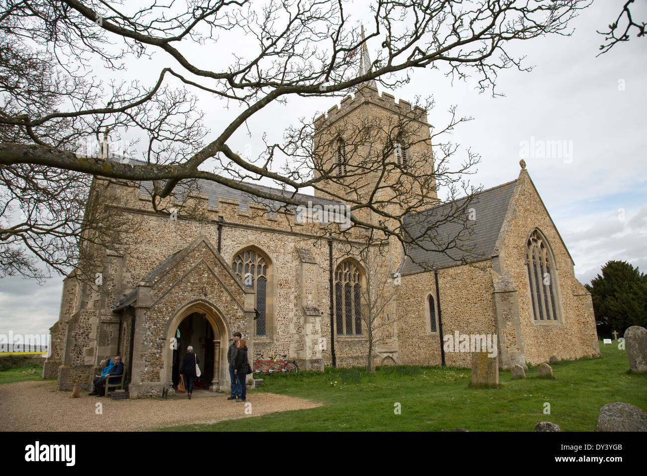 St.-Georgs Kirche in Thriplow Stockfoto