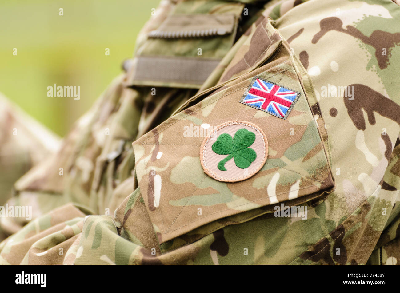 Britische Armee Soldat camoflagued einheitliche Stockfoto