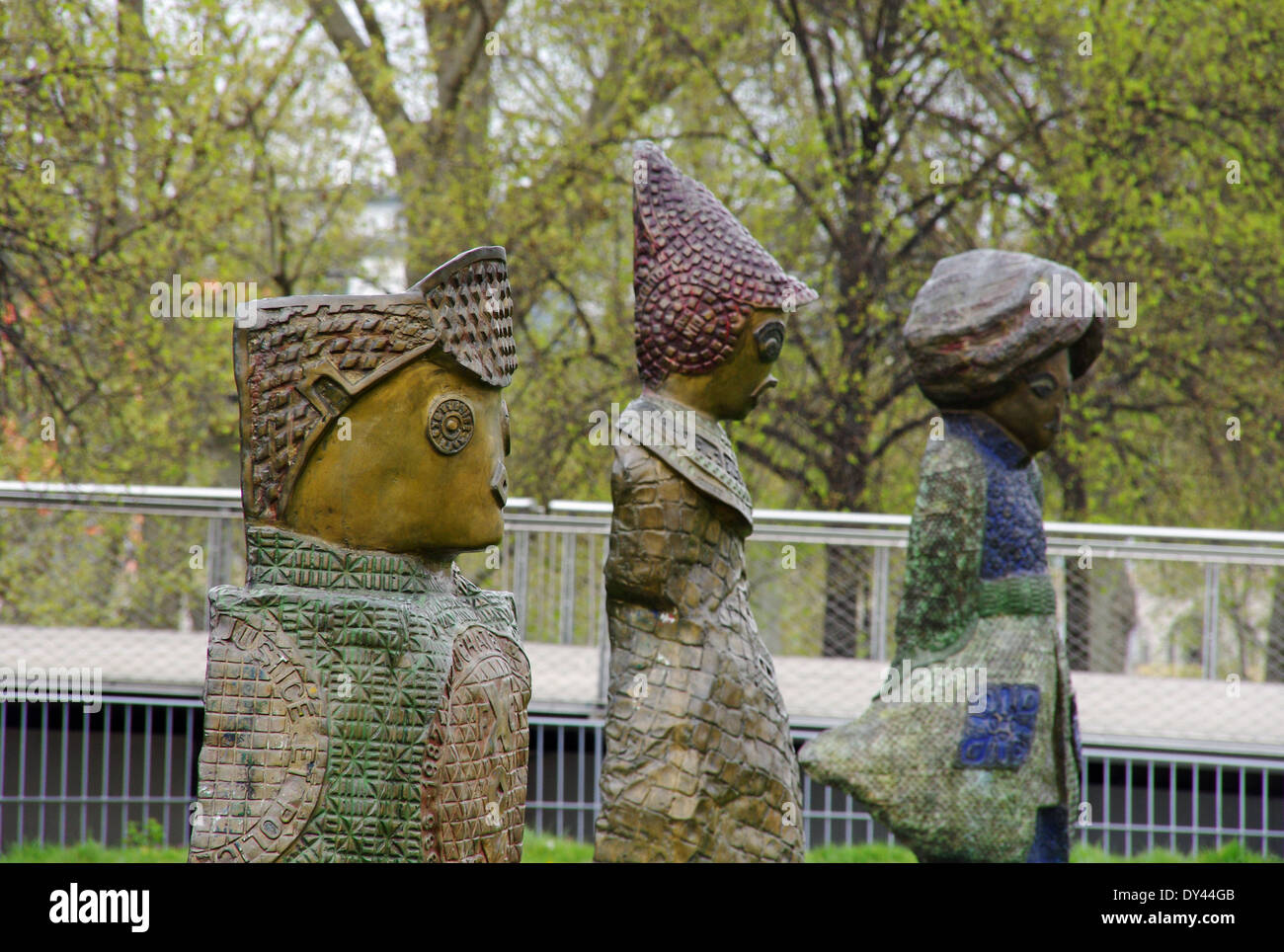 Parc de Bercy Statuen Stockfoto
