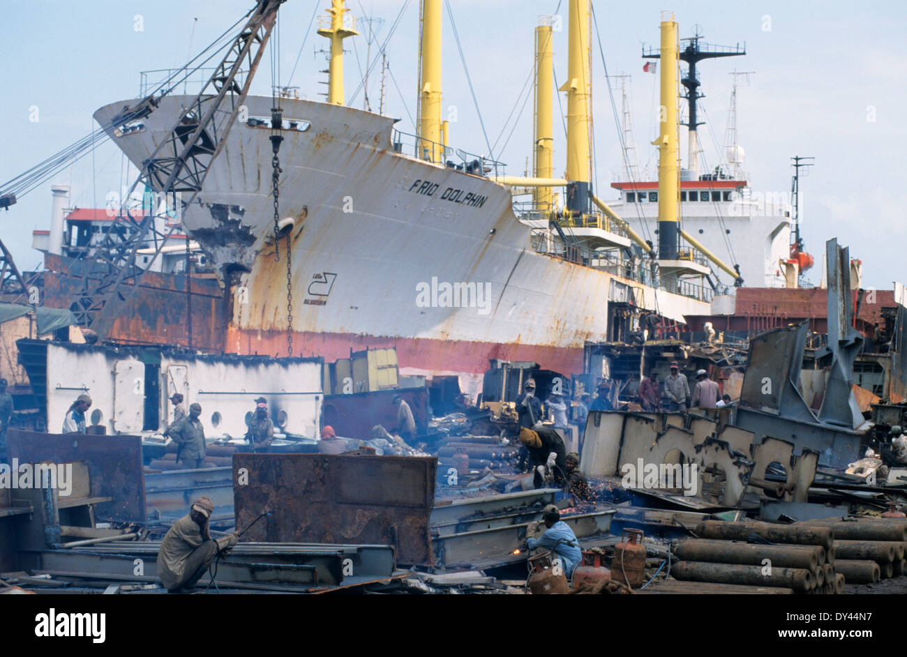 Alang Ship Breaking Yard Stockfotos und bilder Kaufen Alamy