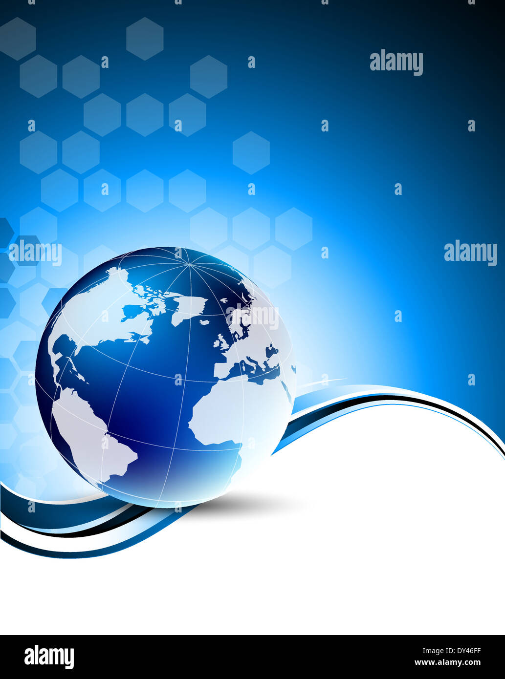 Tech-Hintergrund mit globe Stockfoto