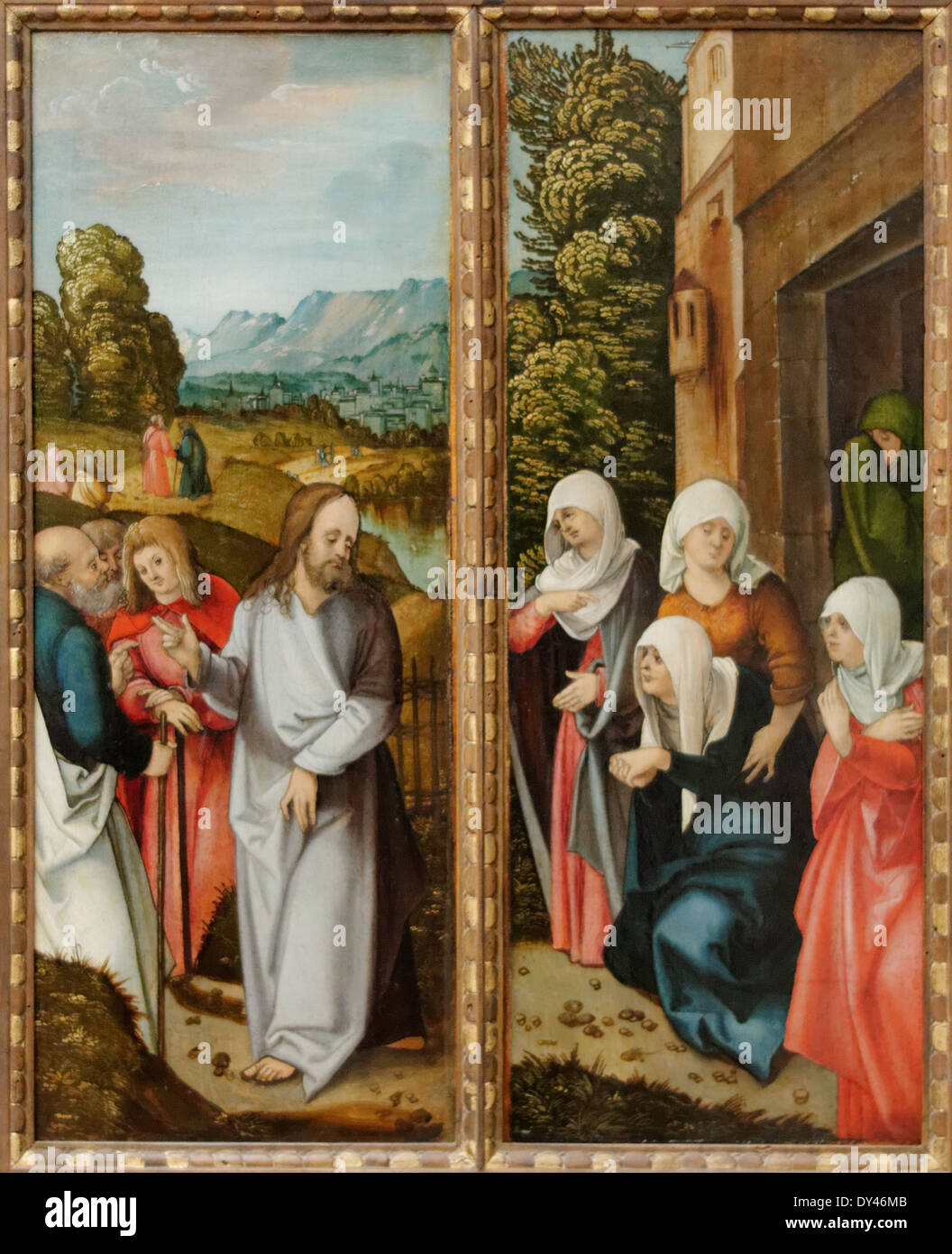 Hans Schäufelein - Christus nimmt Abschied von seiner Mutter - 1504 - XVI th Jahrhundert - deutsche Schule - Gemäldegalerie - Berlin Stockfoto