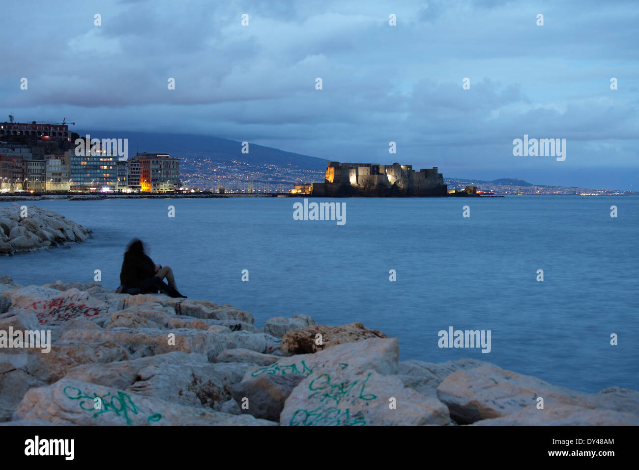 Castel OVO oder Ei Schloss, Neapel, Italien Stockfoto