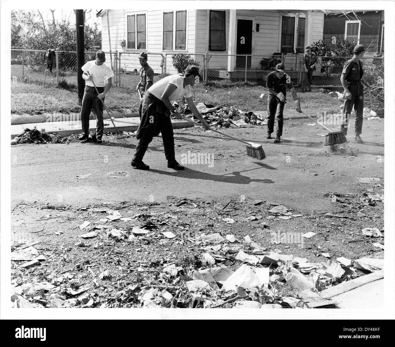 Ein Panoramafoto der Innenstadt von Jackson, Mississippi, aufgenommen um 1914, zeigt die Entwicklung und Architektur der Stadt zu Beginn des 20. Jahrhunderts. Stockfoto