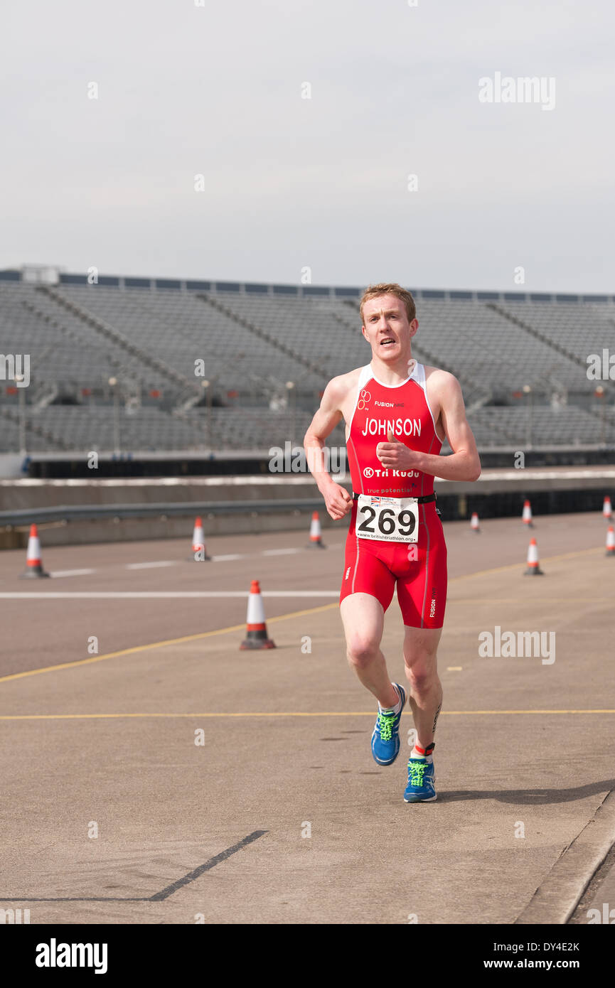 Elite Duathlon Weltmeisterschaften 2014 März 30. Senioren Männer Calum Johnson Stockfoto