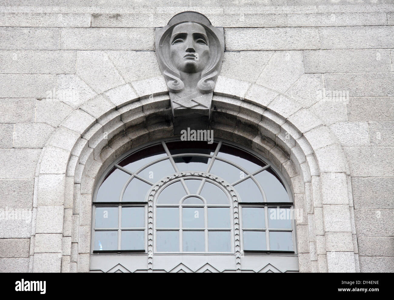 Detail des Ministeriums für Industrie und Handel Gebäude in Dublin Stockfoto