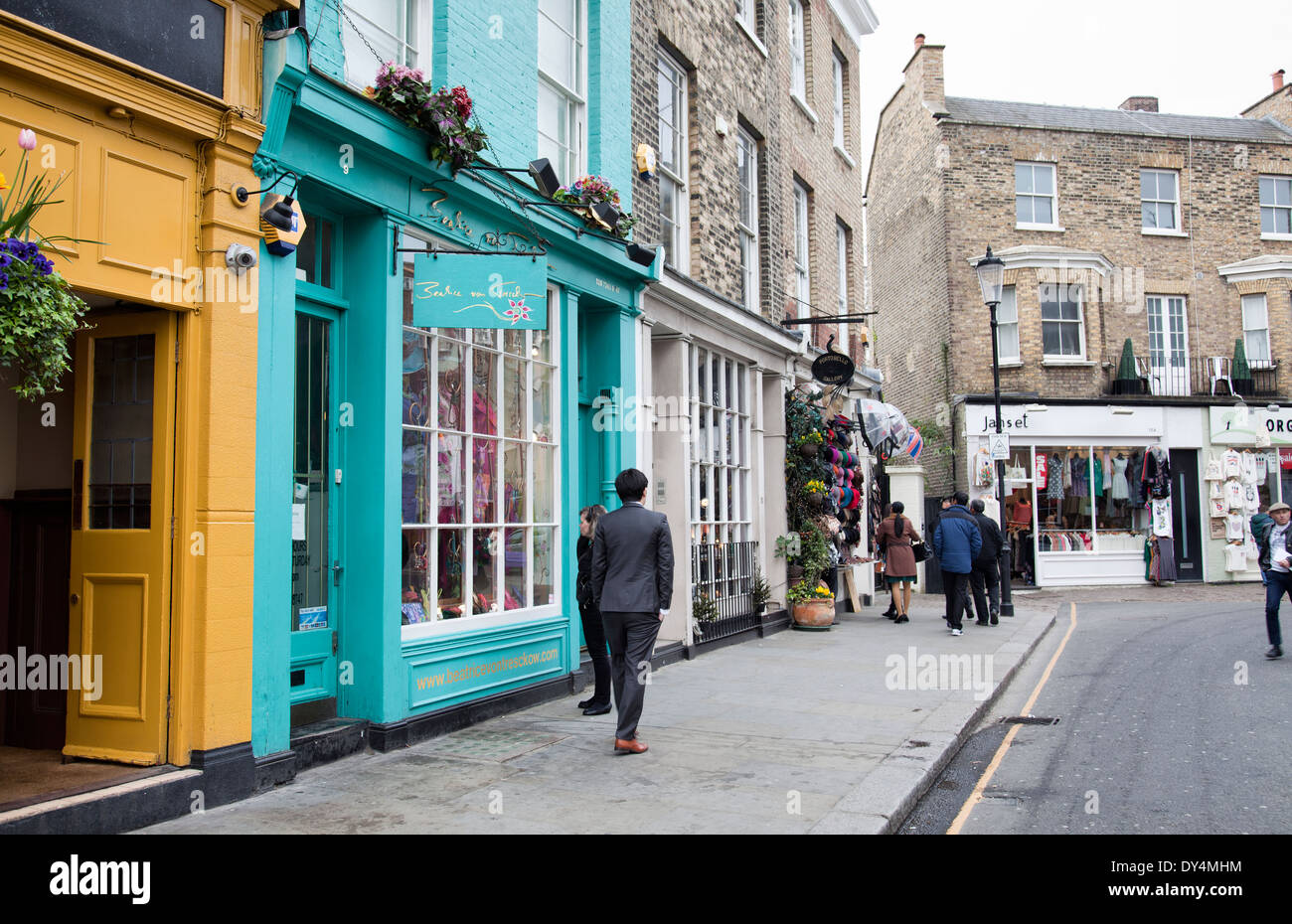 Portobello Road (Südende) in Nottinghill Gate - London W11 - UK Stockfoto