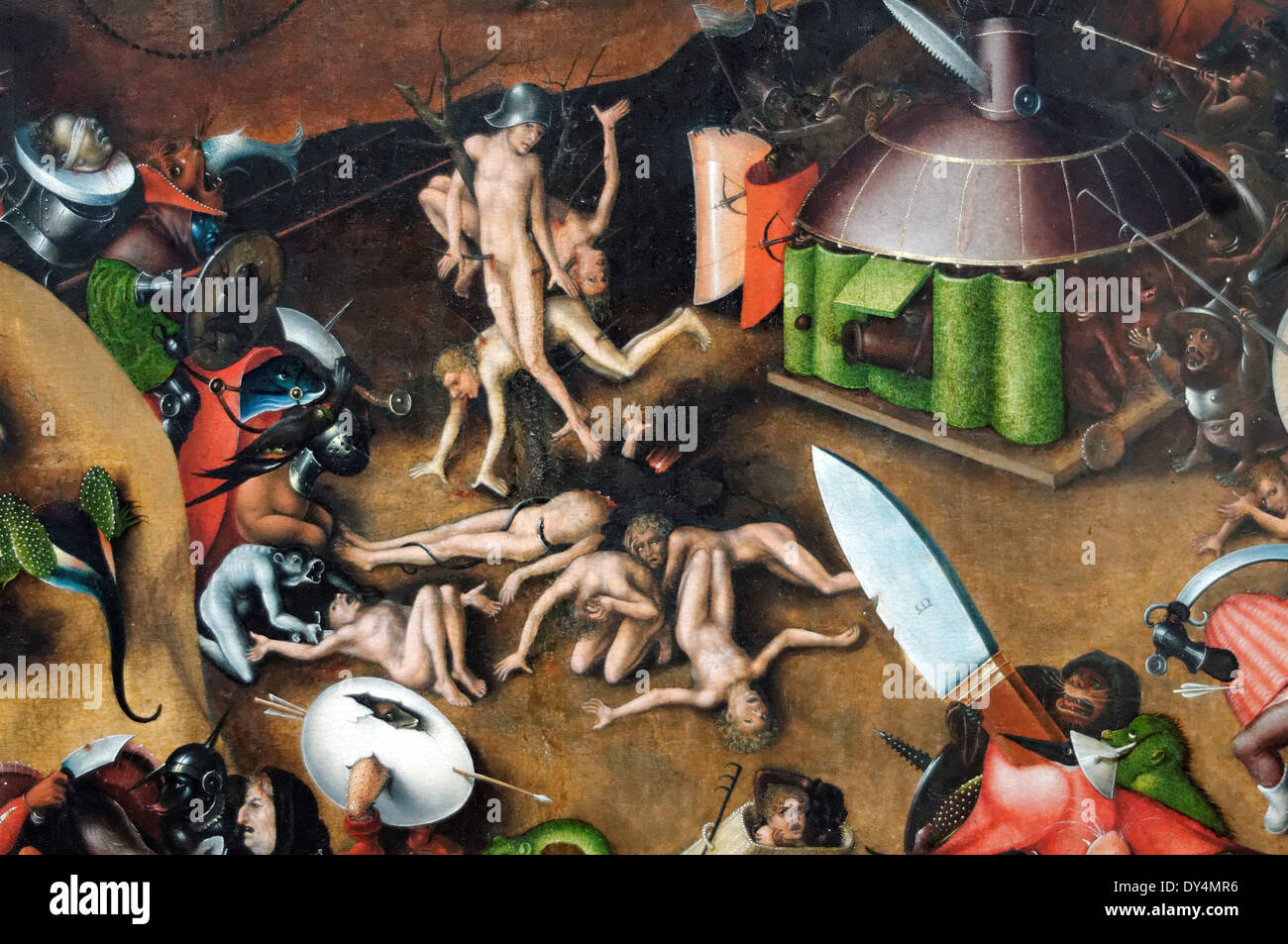 Lucas Cranach - Blatt Alter Urteil - Visionen der Hölle - Details - 1524 - XVI th Jahrhundert - deutsche Schule - Gemäldegalerie - werden Stockfoto