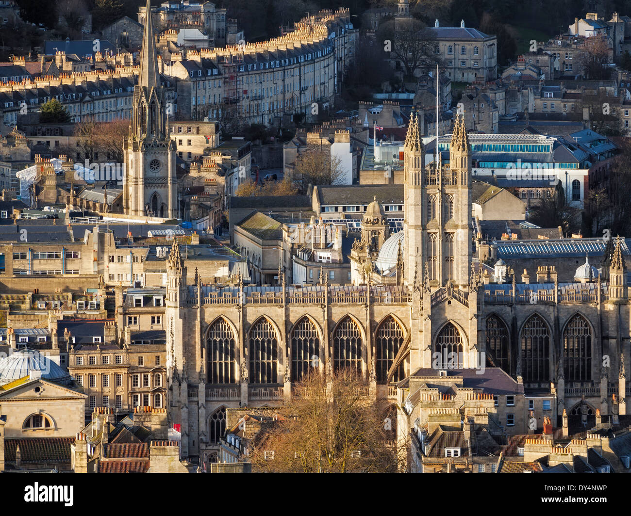 Mit Blick auf die georgische Stadt Bath von Alexandra Park auf Beechen Cliff, Somerset England Uk Europe Stockfoto