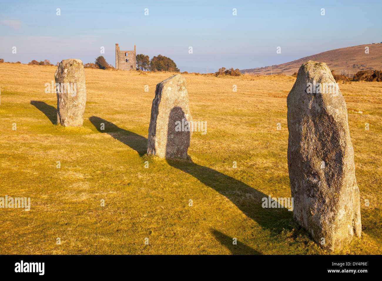 Die Hurlers Bronzezeit Steinkreis am Schergen in der Nähe von Liskeard Cornwall England UK Europe Stockfoto