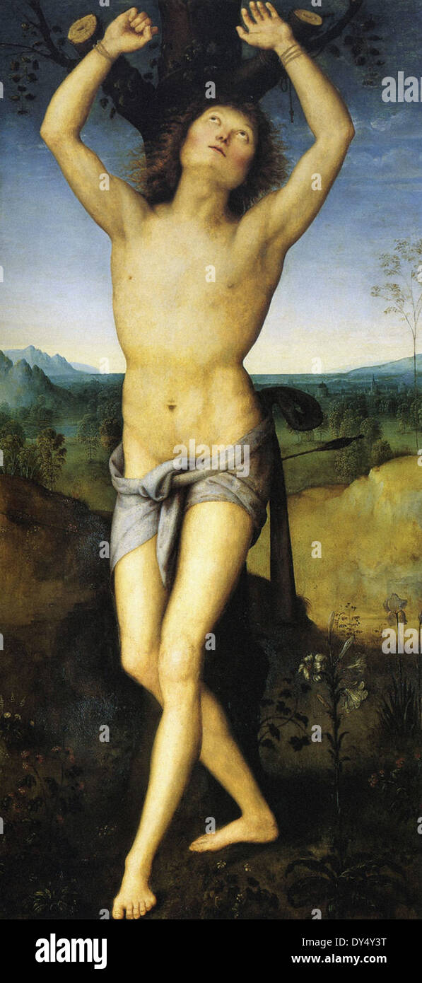 Pietro Perugino St. Sebastian Stockfoto