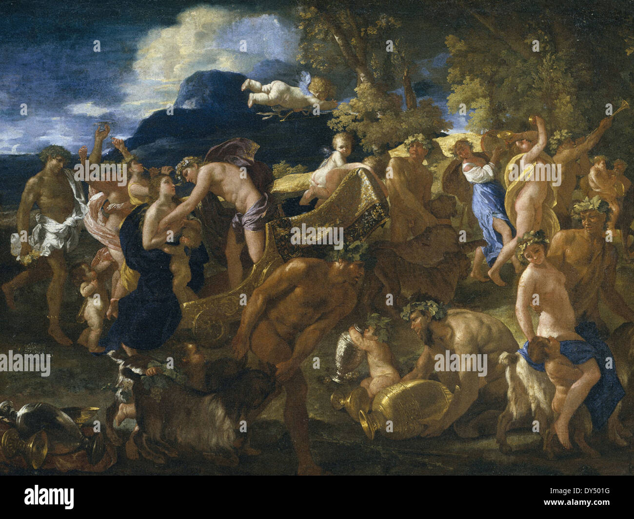 Nicolas Poussin Bacchanal Stockfoto