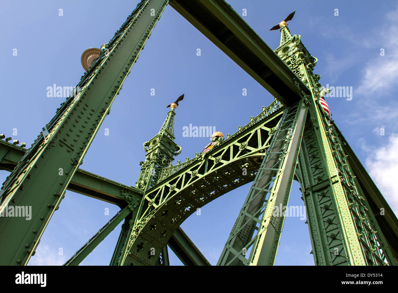 Freiheitsbrücke (Szabadság híd), in Budapest Stockfoto