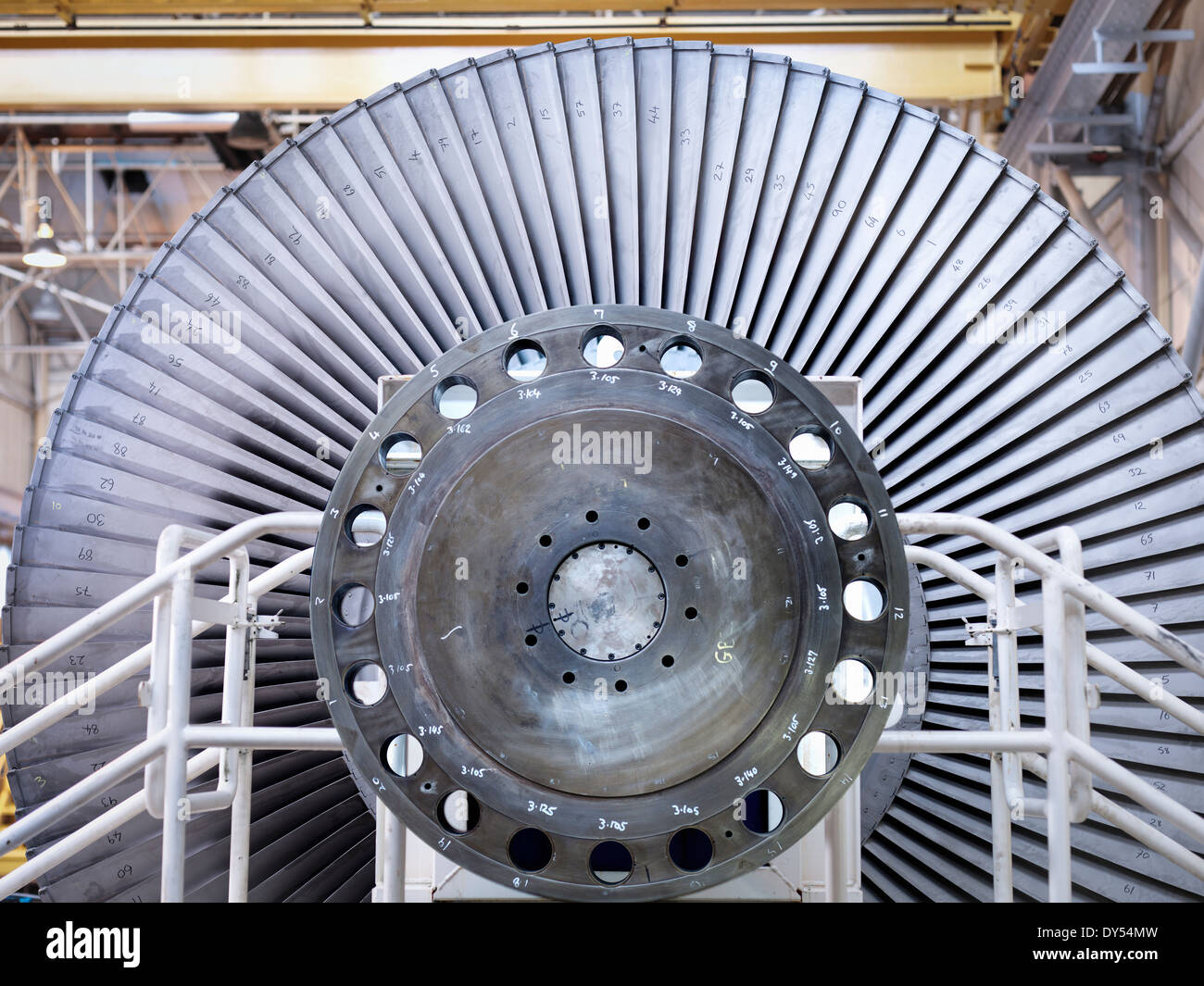 Detail der Dampfturbine-Niederdruck-Dampf in Reparatur Stockfoto