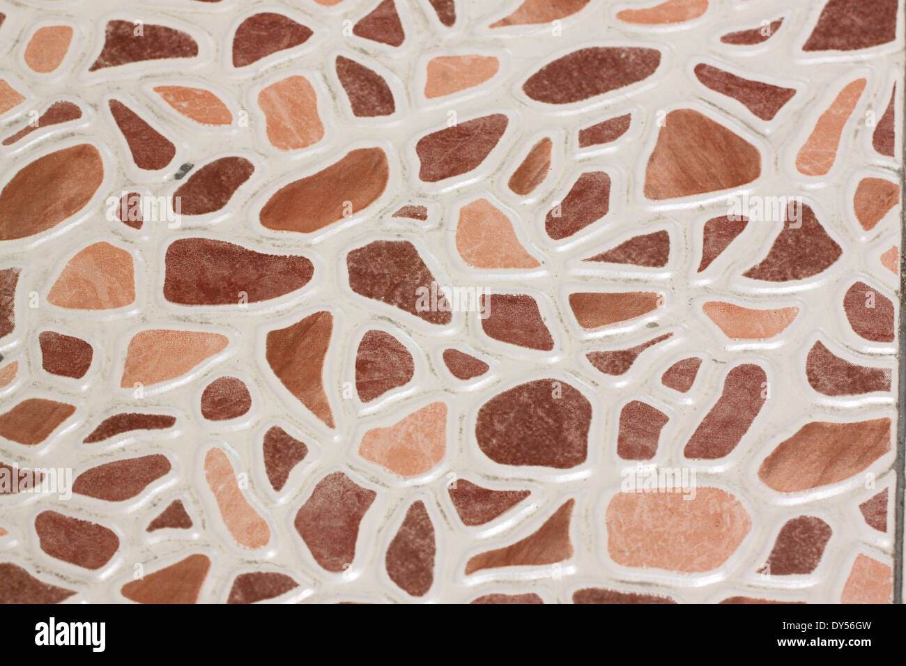 braunen Muster der Fliesen für den Hintergrund. Stockfoto