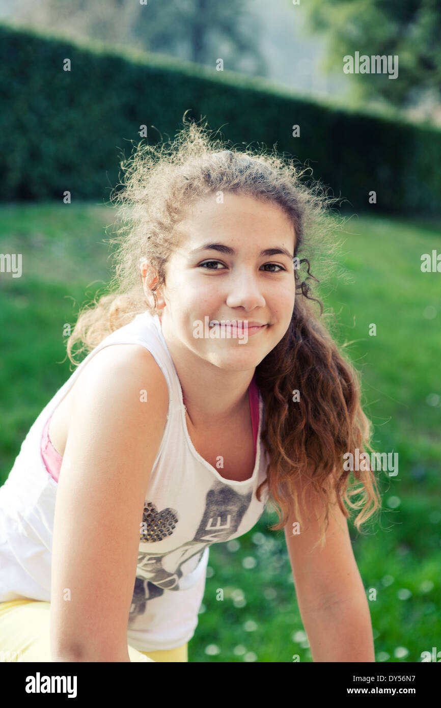 Porträt von einem Teenager-Mädchen Stockfoto
