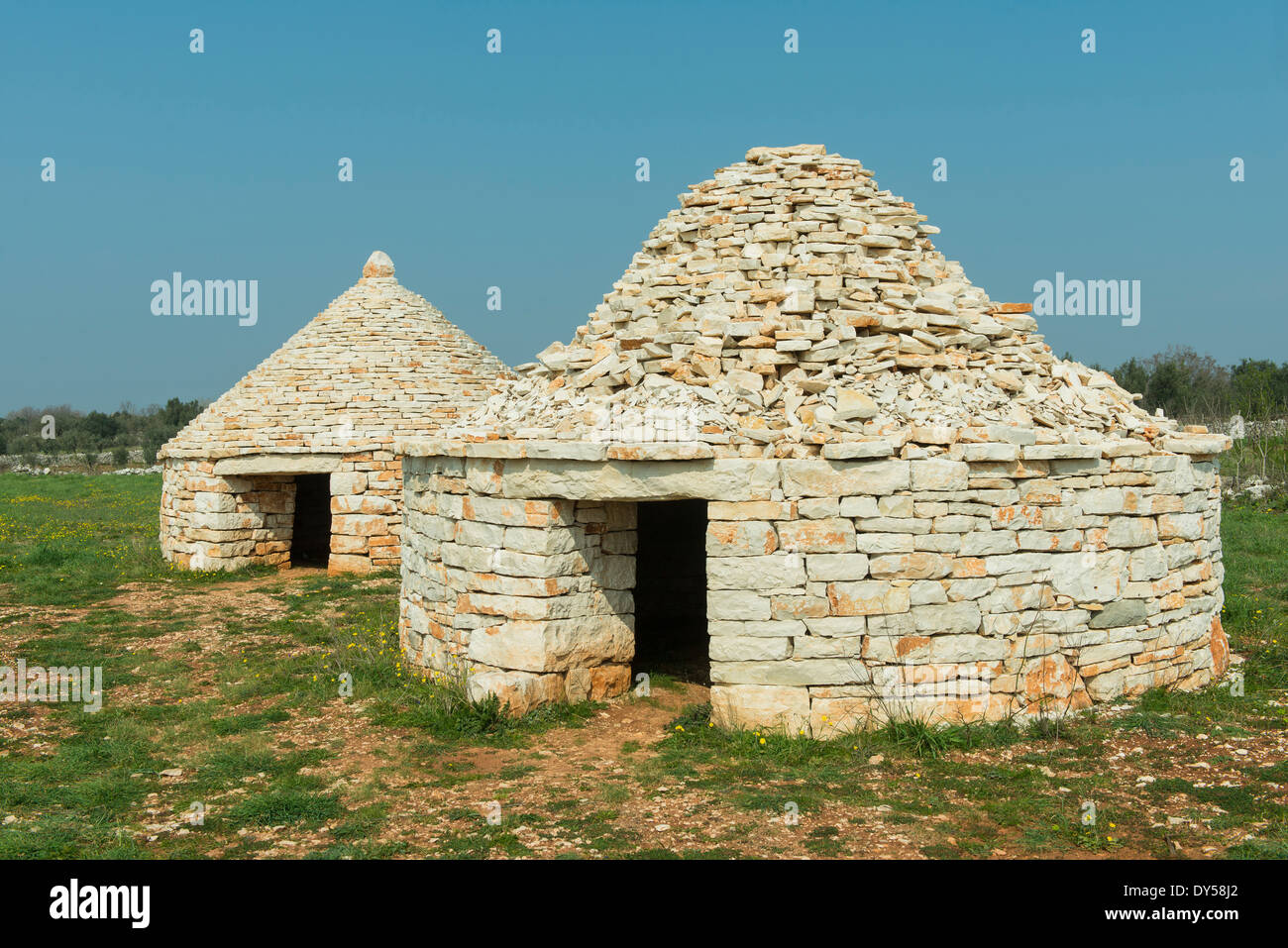 Typisches istrisches Haus gebaut mit Trockenbau - Kazun Stockfoto
