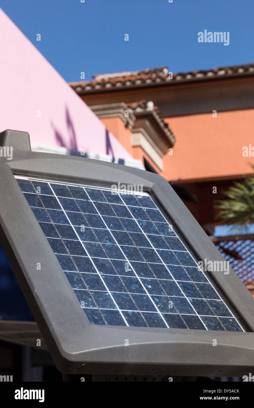 Mini-Solar-Panel, Las Olas, Fort Lauderdale, FL, USA Stockfoto