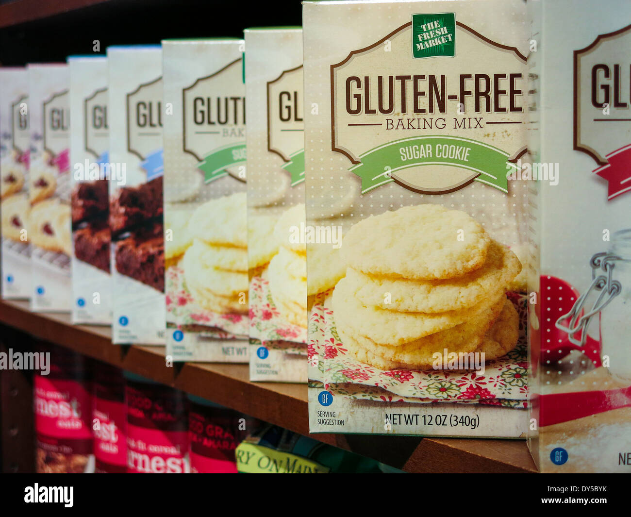 Glutenfreie Backmischungen, den Frischmarkt in Tampa, Florida Stockfoto