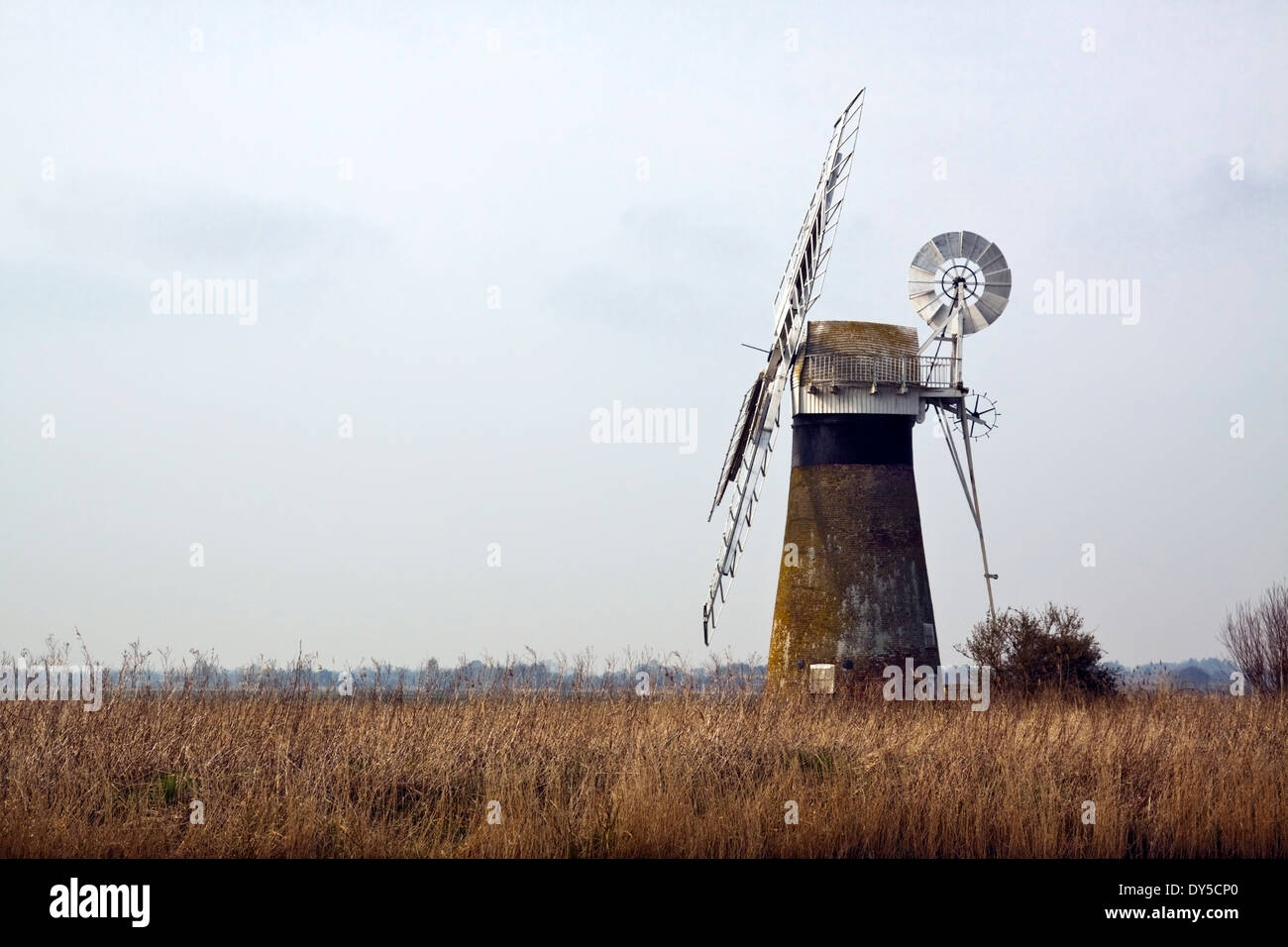 St Benets Entwässerung Mühle am Fluß Thurne Stockfoto