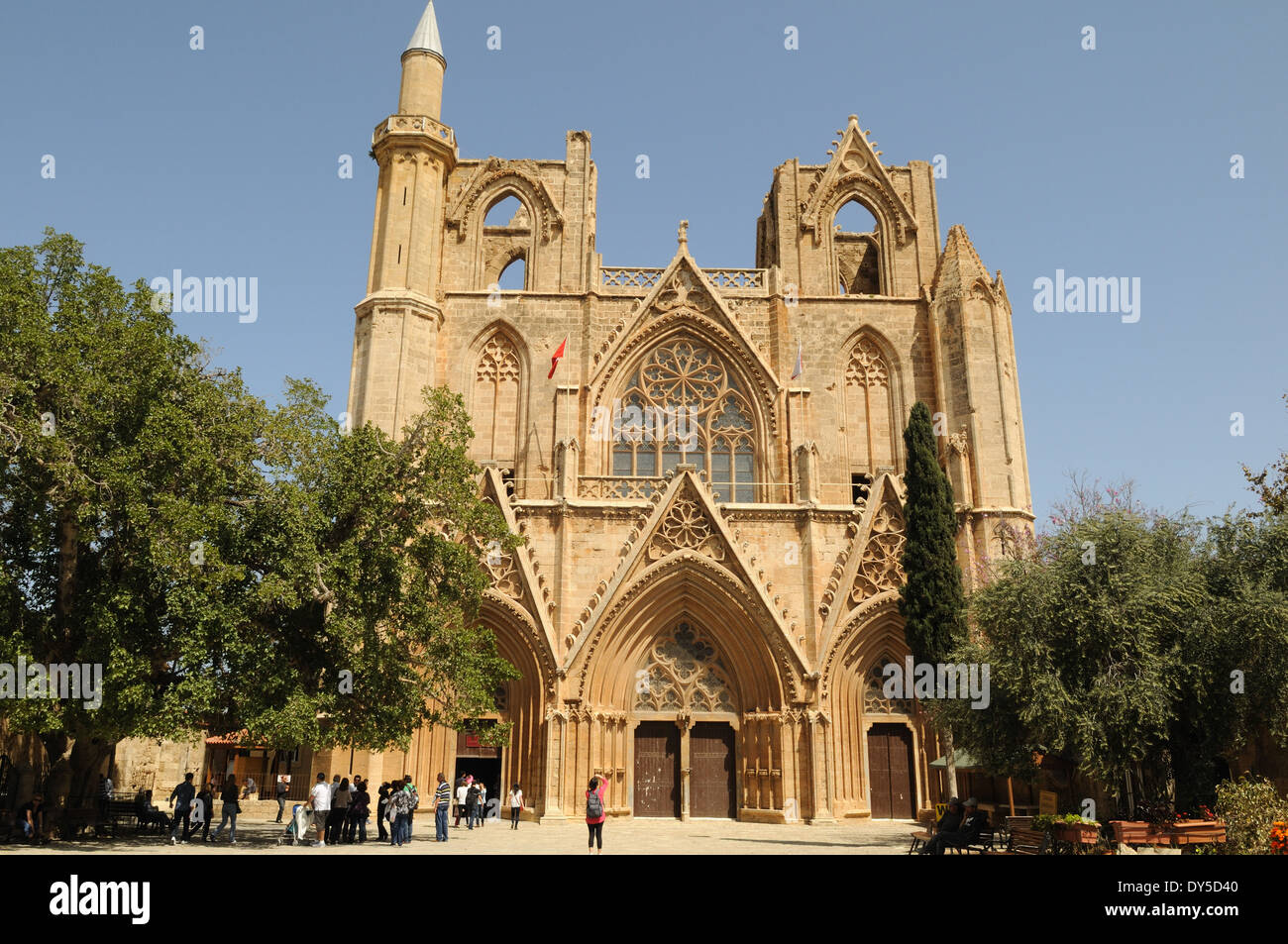Lala Mustafa Pasa Moschee früher St. Nicholas Kathedrale Famagusta Nordzypern Stockfoto