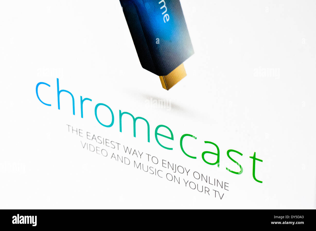 Google Chromecast TV-Streaming-Gerät Stockfoto