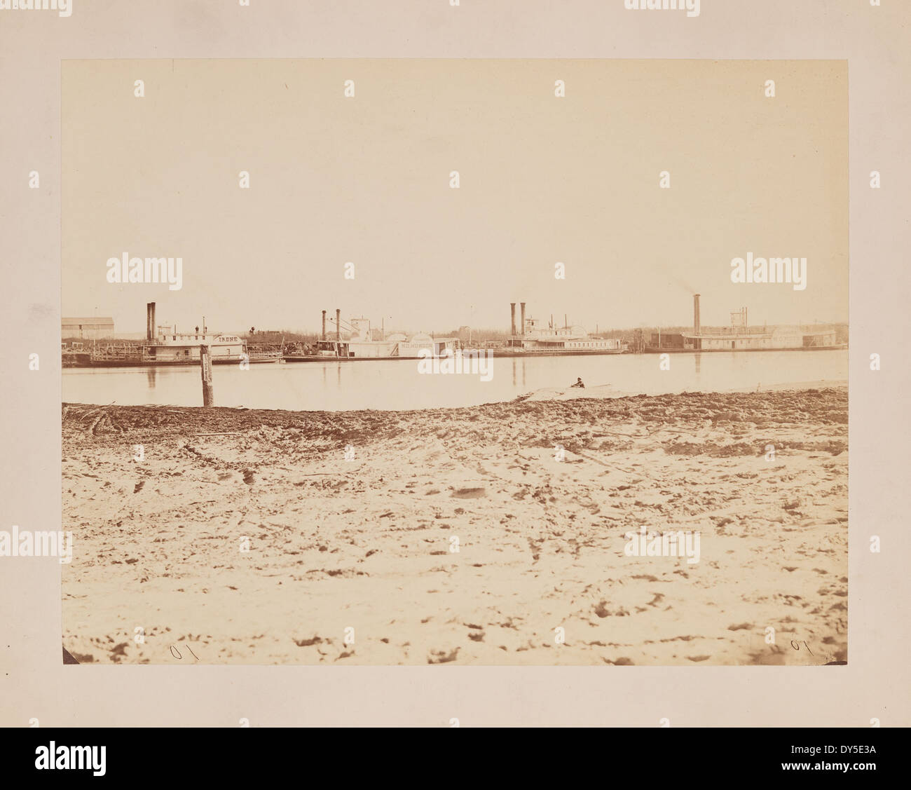 [Steam Fähren Irene, N. D. Munson, P. F. Geisse und H. C. Nutt, Missouri River] Stockfoto