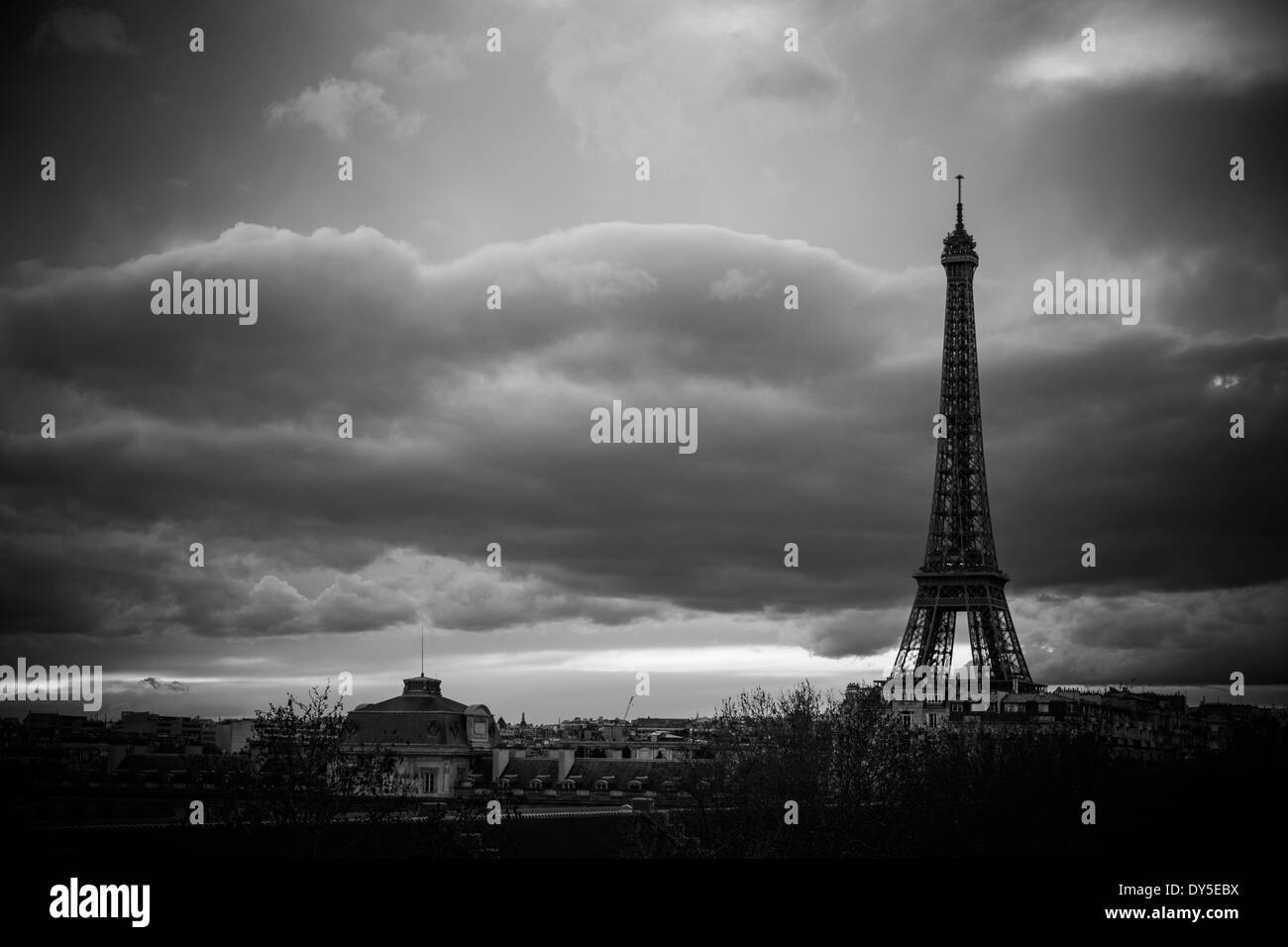 Der Eiffelturm, Paris, Frankreich. Stockfoto