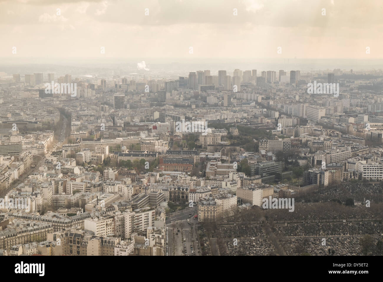 Blick auf Friedhof Montparnasse Paris, Frankreich. Stockfoto