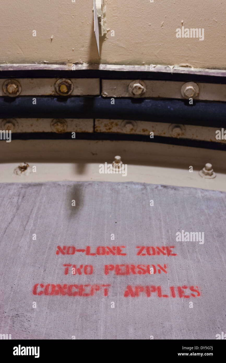 Ronald Reagan Minuteman Rakete State Historic Site, ICBM Raketen Start Center, Cooperstown, North Dakota, USA Stockfoto