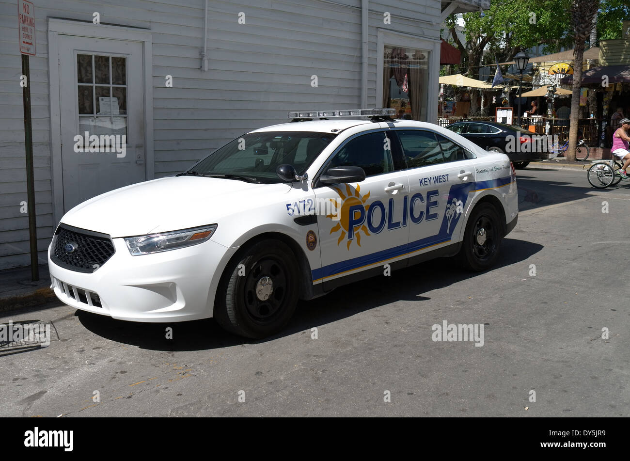 Key West, Florida, Polizeiauto Stockfoto