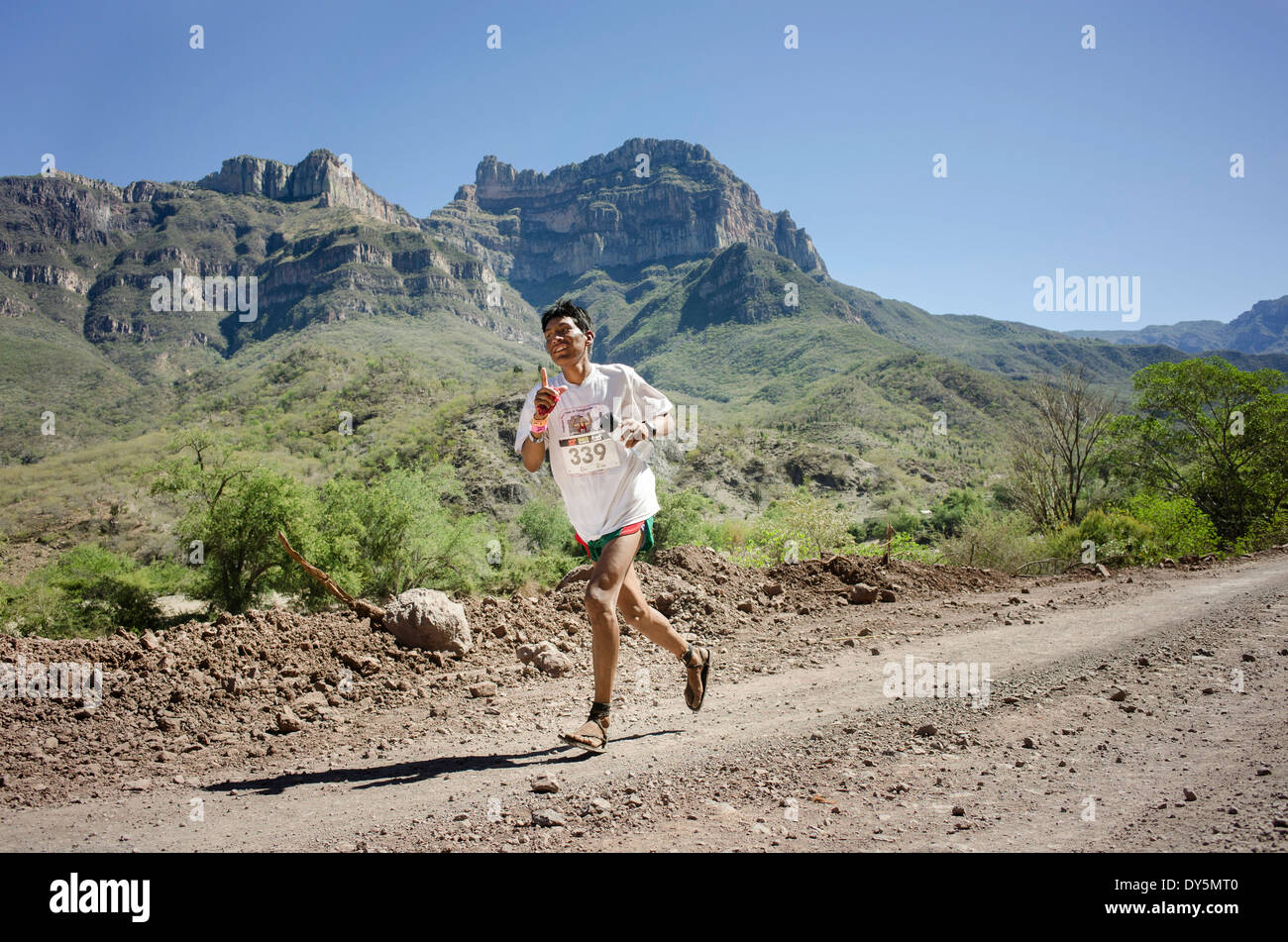 Copper Canyon Ultramarathon (Ultra Caballo Blanco), Chihuahua, Mexiko. Stockfoto