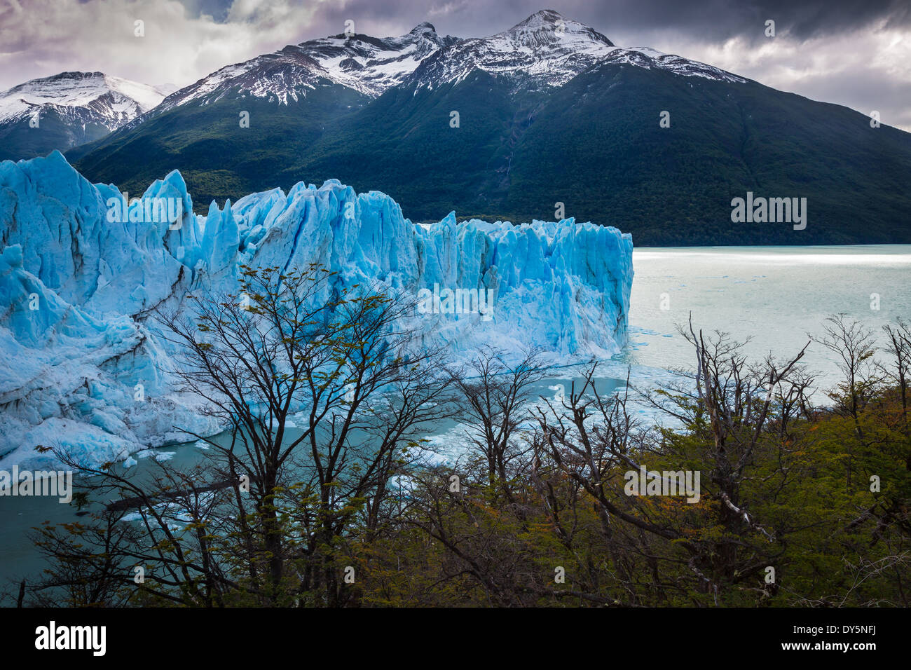 Der Perito-Moreno-Gletscher ist ein Gletscher im Nationalpark Los Glaciares im Südwesten der Provinz Santa Cruz, Argentinien. Stockfoto