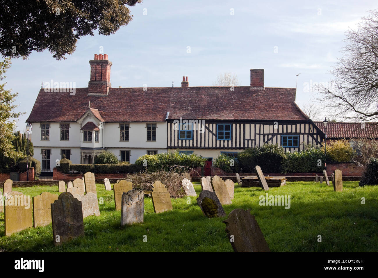 Tudor Häuser in Halesworth, Suffolk Stockfoto